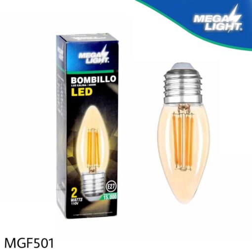 Megalight-Bombillo led E27 3000k luz cálida