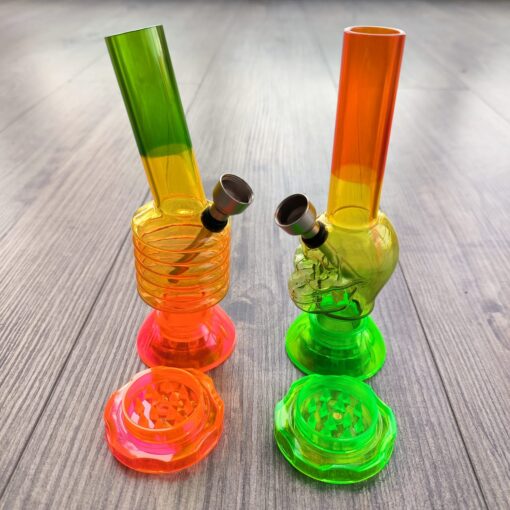 Pipa bong trilladora moledora grinder mini acrílica colores - Imagen 3