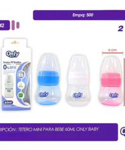 Tetero mini prematuro para bebé 2 onzas 60ml Only Baby PTQ1042