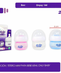 Tetero mini sin asas para bebé 2 onzas 60ml Only Baby