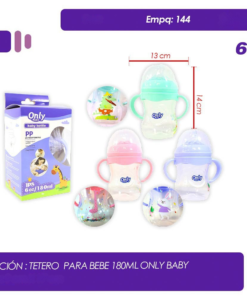 Tetero con asas para bebé 6 onzas 180ml Only Baby