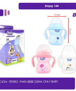 Tetero con asas libre de BPA 8 onzas 250ml Only Baby